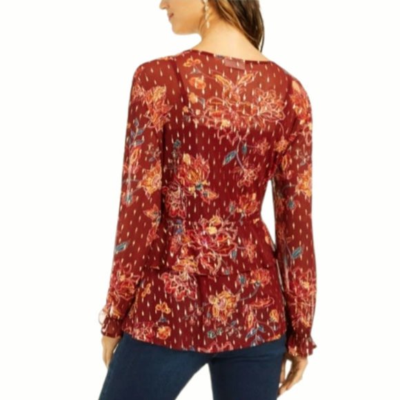 Style & Co. Printed Drawstring-Waist Top - Picture 3 of 6